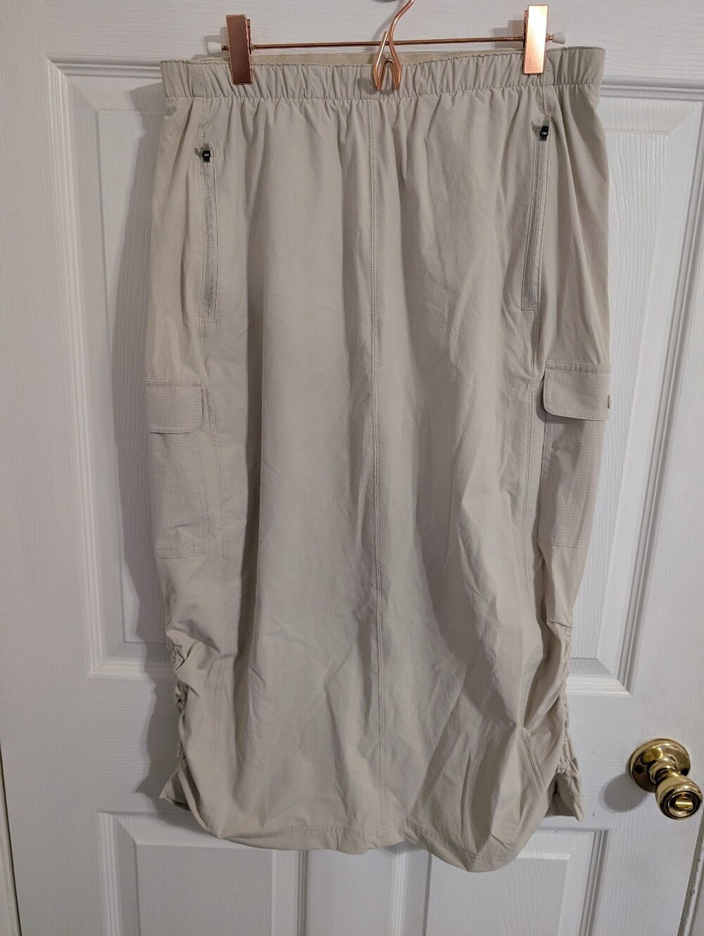 Title Nine Womens Skirt Beige Tan Midi Cargo 100732  Size Medium